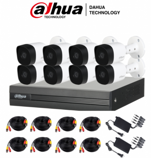 Kit de 8 Camáras Dahua Wiz Sense Con D.D 1TB 